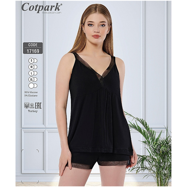 Пижама женская Cotpark 17169 Трикотаж Шорты + Майка Pigama-110-L фото