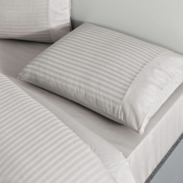 Двуспальный комплект King Size TAC Premium Basic Grey Сатин-Полоска tac_60313652 фото