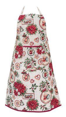 Фартук гобеленовый NAT Limaso, 60x85, Новогодний, Золотой люрекс, 75% полиэстер, 22% хлопок, 3% акрил, Гобелен lim_NAT-FR фото