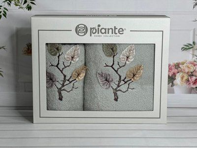 Piante Listik mint 3D 2в1 бавовняні рушники Туреччина, Durul Sul-5782 фото