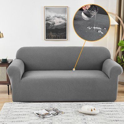 Водовідштовхувальний чохол на двомісний диван трикотаж жатка Diana Textile al4883-145x185 фото