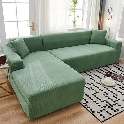 Набор чехлов на угловой диван 3.2 Homytex жаккардовый трикотаж HT-384874-1 фото