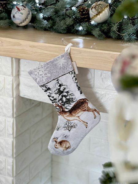 Чобіток для подарунків гобеленовий WINTER Limaso, 30x45, Новорічний, Без люрексу, з мікрофібою, 80% поліестер, 15% бавовна, 5% акрил, Гобелен lim_WINTER-CH фото