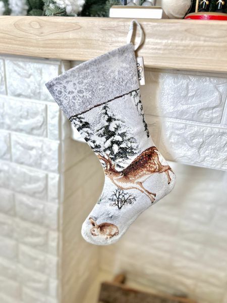 Чобіток для подарунків гобеленовий WINTER Limaso, 30x45, Новорічний, Без люрексу, з мікрофібою, 80% поліестер, 15% бавовна, 5% акрил, Гобелен lim_WINTER-CH фото