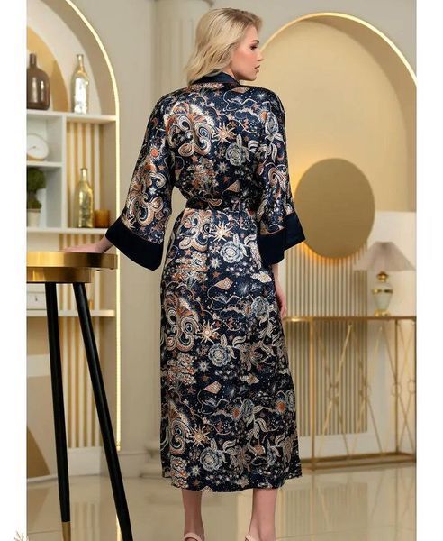 Жіночий довгий атласний халат Mia-Amore Зодіак 7289 Mia-Amore_7289_L/XL фото