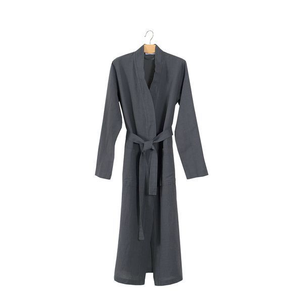 Халат-кимоно из льна Lotus Home - Madrida антрацит L/XL svt-2000022339650 фото