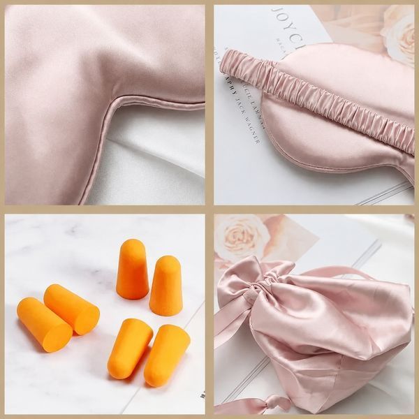 Набір для сну: маска з мішечком + беруші al3342pink фото