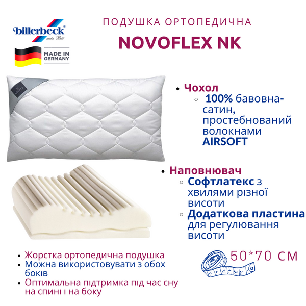 Ортопедическая подушка NOVOFLEX NK Billerbeck Германия 51903281 фото