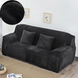 Защитный чехол на двухместный диван Diana Textile Plush Velvet 145-185 см al2045-2-seater-145-185-black фото