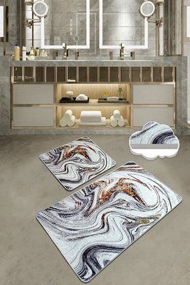 Набір килимків для ванної кімнати Chilai Home BLUR 60*100+50*60 Chom_110024168 фото