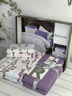 Poplin Eskenem постіль з поплин Євро розмір Romeo home Туреччина Sul-6046 фото