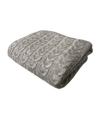 Вязаное покрывало Глория косы латте, 190х220см ПРОВАНС 021995 provence_021995 фото