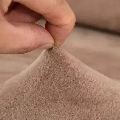 Набір велюрових чохлів на 4-місний диван + 2 крісла Diana Textile al2045-4set-Sandy фото