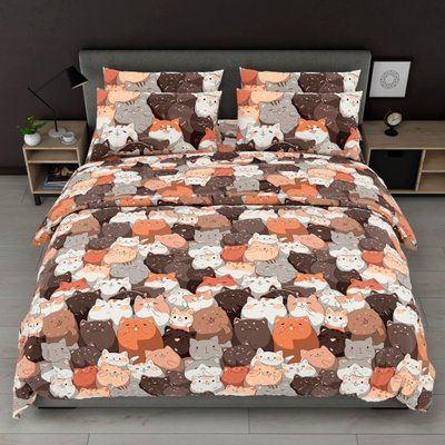 Постельное белье Love You Бязь Gold Мечтательные котики Двуспальное loveyouhome_7279 фото