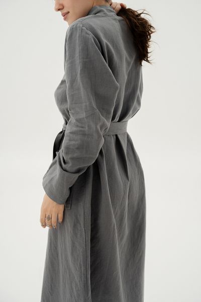Халат-кимоно из льна Lotus Home - Madrida серый L/XL svt-2000022339667 фото