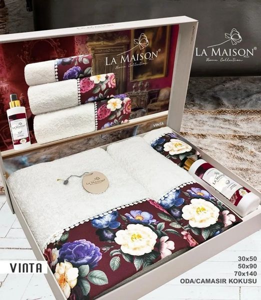 Набор полотенец с ароматом La Maison Vinta (3шт) 3пр (30х50+50х90+70х140) см Набор LaMaison_30273.1 фото