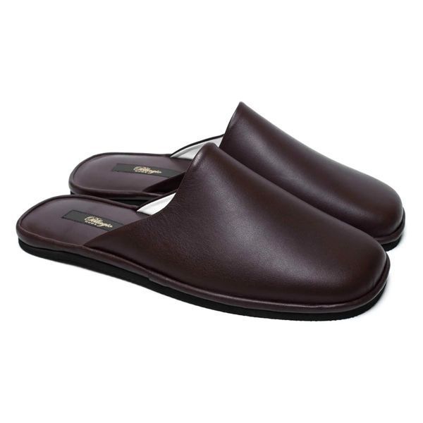 Тапочки мужские Pellagio 120 Кожаные Nappa Pellagio-120-Коричнева_напа-45р фото