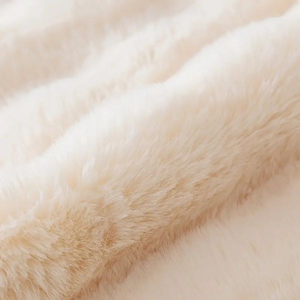 М'яка накидка для дивану хутряна Diana Textile 1 шт al-Ivory-160 фото