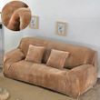 Захисний чохол на двомісний диван Велюровий Diana Textile Plush Velvet 145-185 см al2045-2-seat-brown фото
