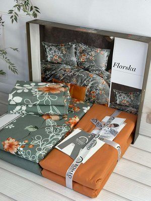 Poplin Florska постель из поплин Евро размер Romeo home Турция Sul-6059 фото