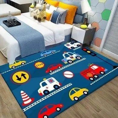 Детский ковер безворсовый Homytex Cars mavi HT-85702 фото
