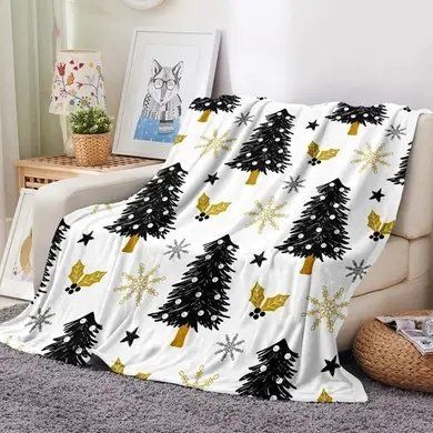 Рождественский плед двуслойный Homytex 180 * 220 флис Sherpa 12 HT-202122 фото