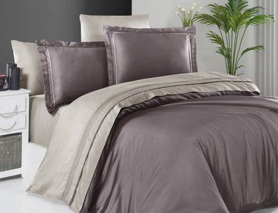 Комплект Deluxe SATIN S-400 Serenity Lilac & Beige S-400-Serenity-Lilac-&-Beige-Євро фото