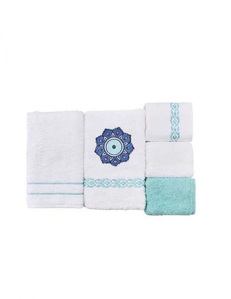 Набір рушників Karaca Home Destiny turkuaz, Комплект 5 шт: 30 х 50 см (3 шт), 50 х 90 см (2 шт) sv2000022253802 фото Набір рушників Karaca Home Destiny turkuaz, Комплект 5 шт: 30 х 50 см (3 шт), 50 х 90 см (2 шт) sv2000022253802 фото
