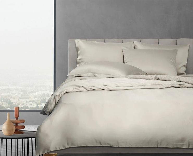 Комплект постельного белья LUXURY LINENS Cecilia Tencel STONE 100% тенсел Семейные luli23000932 фото