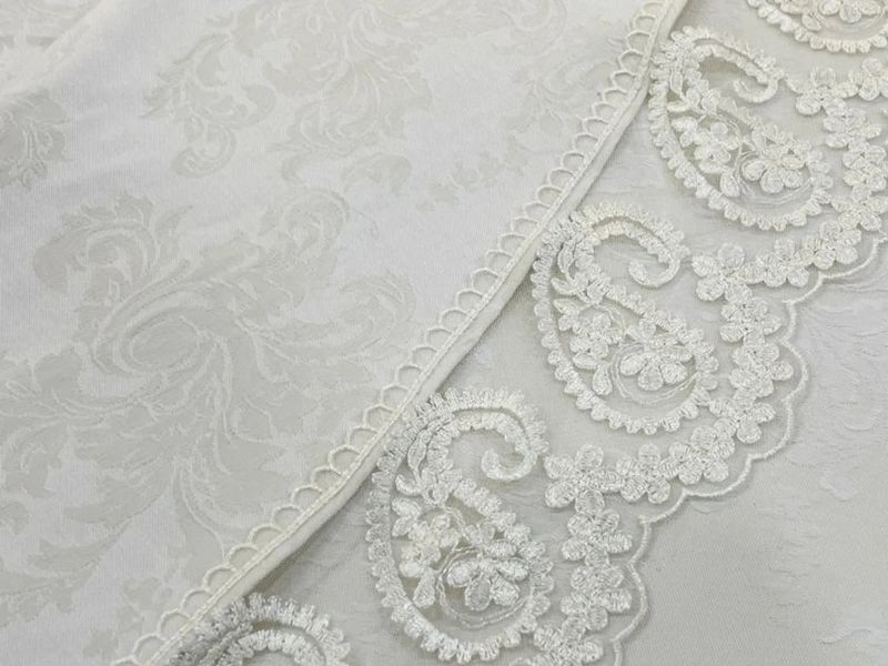 Скатертина LUXURY LINENS 83546/1002БК Кругла 50% бавовна / 50% акрил Ø180 см luli25115 фото