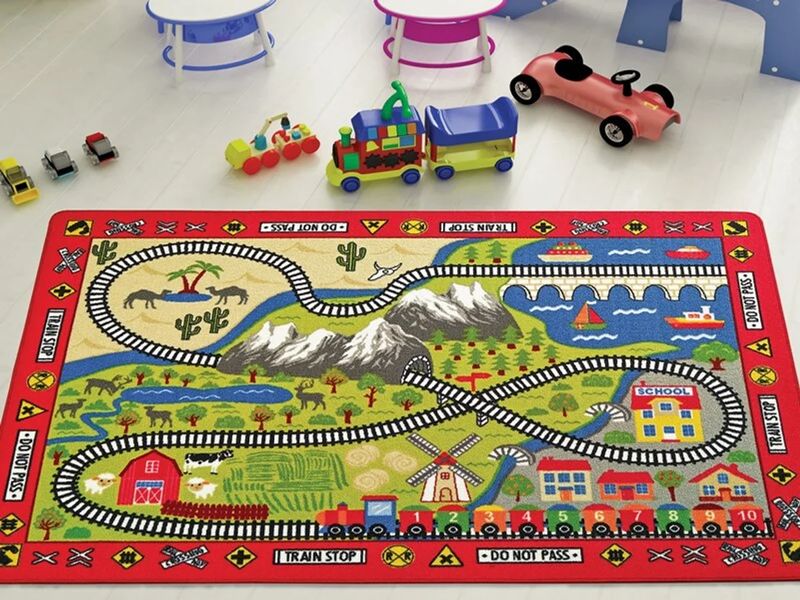 Килимок в дитячу кімнату Confetti Railway Kirmizi 100х150 см p_s_k_110083663 фото