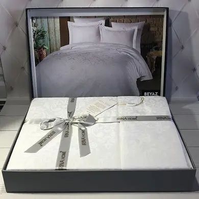 Жаккардовое постельное белье Irina beyaz Suliri-2300163 фото