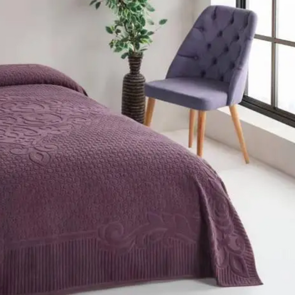 Махрове простирадло Ada Popy Turkey violet3 фото
