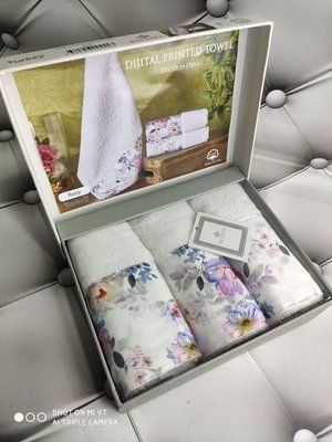 Махрові кухонні рушники Belizza Rozy 30*50 3 LU BELIZZA фото