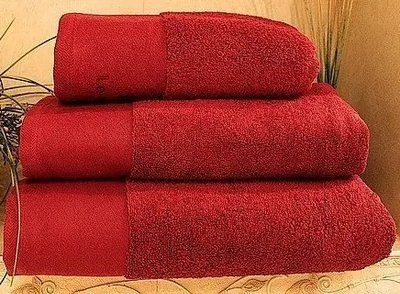 Махровий рушник для обличчя 50 х 90 Le Vele CLARET Бордо с вышивкой 1505MNK10007-001 фото