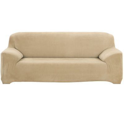 Велюровый чехол на большой 5-местный диван Diana Textile, Песочный, 310х350 см al2045-5-seater-310-350-camel фото