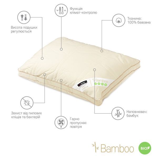 Бамбуковая подушка Sonex Bamboo p_s_k_SO102159висока фото
