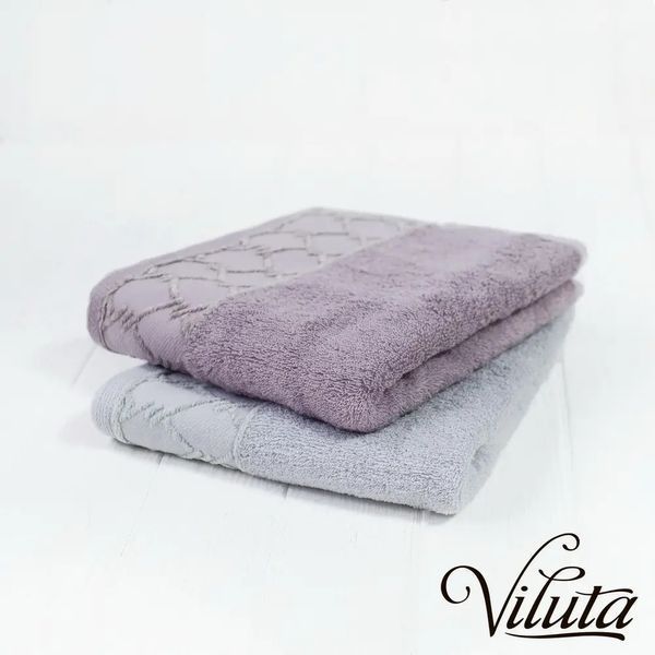 Махровое полотенце Ромб 50х90см, 70x140 см сиреневое d-c3392v-lilac фото