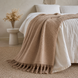 Покривало-плед з бахромою 200х230 бежевий LoveYouHome loveyouhome_ly2306 фото 7