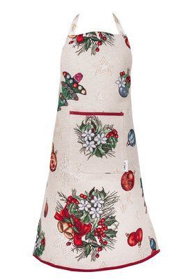 Фартук гобеленовый CABETO Limaso, 60x85, Новогодний, Серебряный люрекс, 75% полиэстер, 22% хлопок, 3% акрил, Гобелен lim_CABETO-FR фото