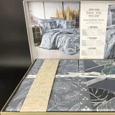 Постільна білизна сатин євро BELIZZA Pikon yesil SulIr-498230038 фото