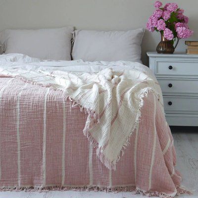 Муслиновое покрывало LA MODNO PEARL PINK hr-ln200278 фото