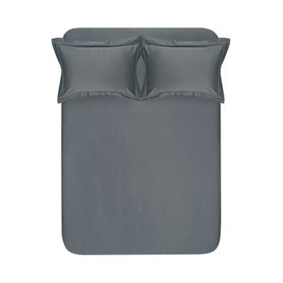 Простыня с наволочками 300ТС Lotus Home - Carolina антрацит 180x240+50x70 (2) svt-2000022354950 фото
