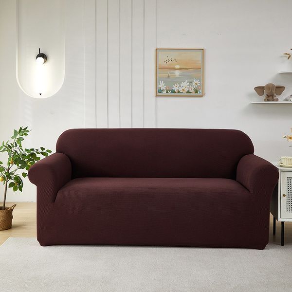 Водоотталкивающий чехол на трехместный диван трикотаж жатка Diana Textile al4887-195х230 фото