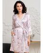 Жіночий халат Mia-Amore seline 3713 Натуральний шовк, Бузковий, L/XL