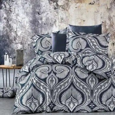 Постільна білизна сатин євро BELIZZA Roman Denim Sul-4044 фото