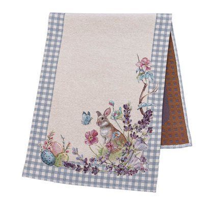 Доріжка гобеленова RUNNER1248GR Limaso, 45x140, Прямокутна, Великодній, Без люрексу, 75% поліестер, 22% бавовна, 3% акрил, Гобелен lim_RUNNER1248GR-45 фото