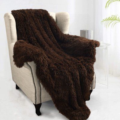 Плед Травка 210х230 тем.коричневый HomeBrand loveyouhome_4510 фото