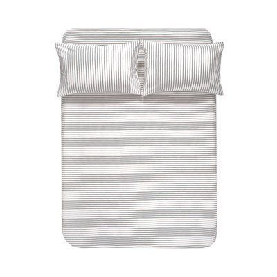 Простирадло на резинці з наволочками Lotus Home - Timeless антрацит 160x200+50x70 (2) svt-2000022350280 фото