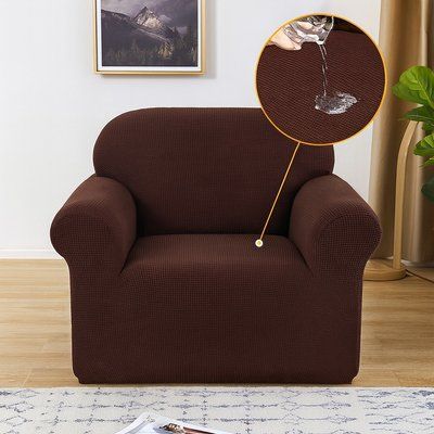 Водоотталкивающий чехол на кресло трикотаж-жатка Diana Textile al4887-90х140 фото